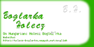 boglarka holecz business card